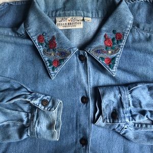 Flower power 100% cotton button down